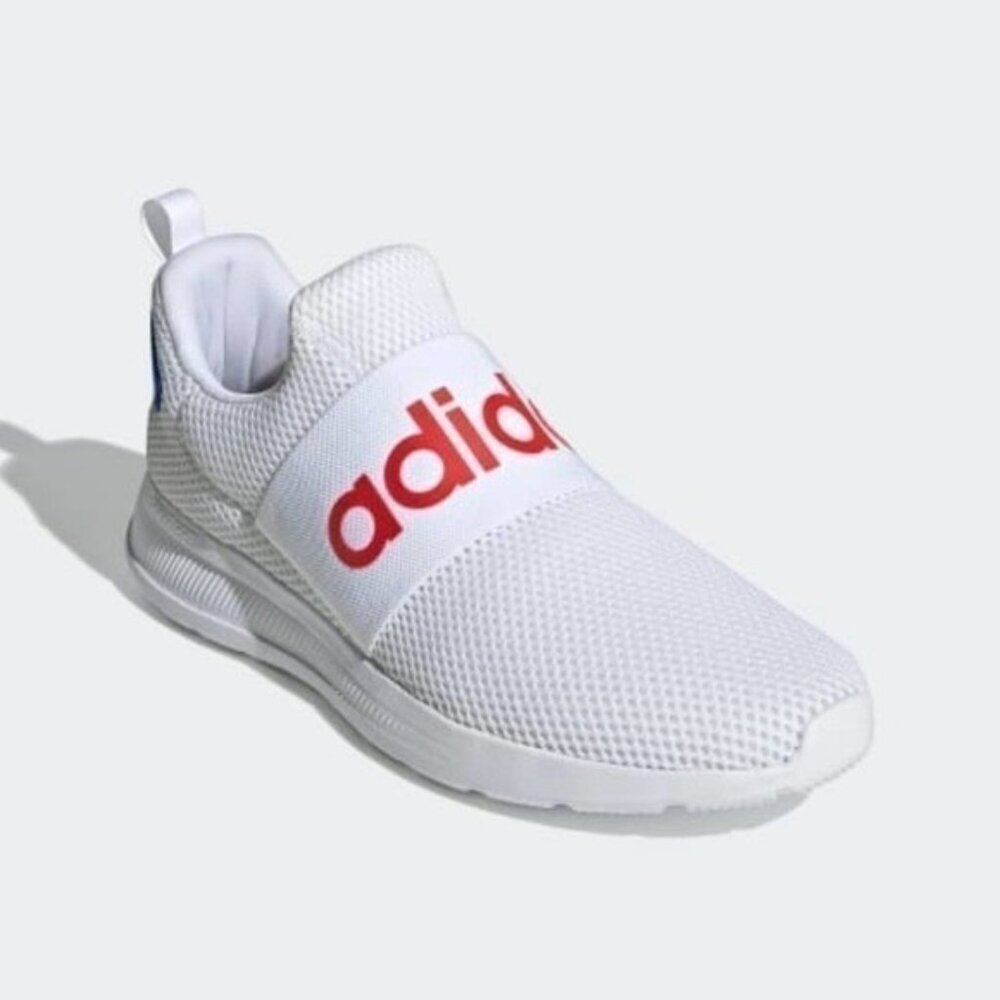 Adidas Lite Racer White Red Shoes Size 9‎ New - Picture 3 of 10
